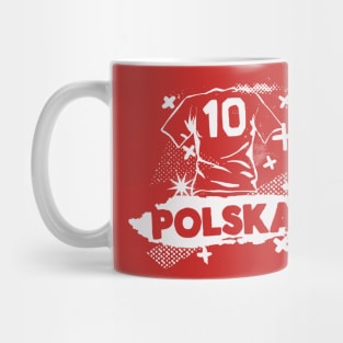 Vintage Polish Football // Retro Grunge Poland Soccer Mug